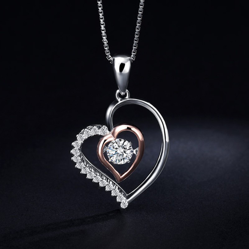 925 silver heart necklace