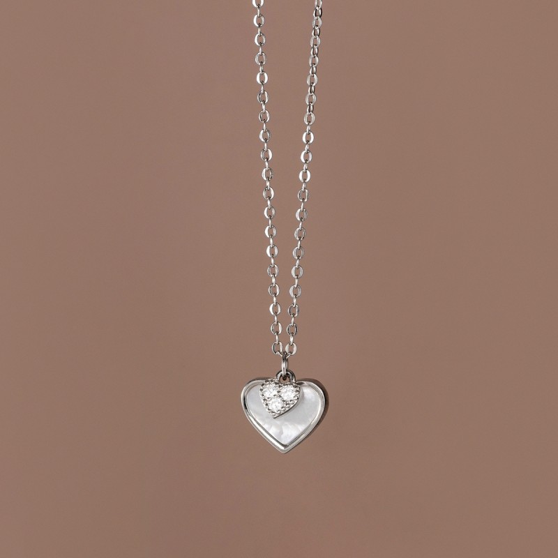 925 silver heart necklace