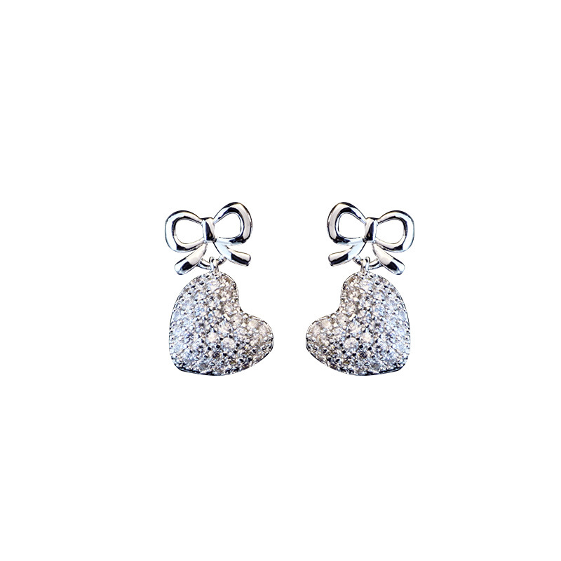 925 silver heart earrings