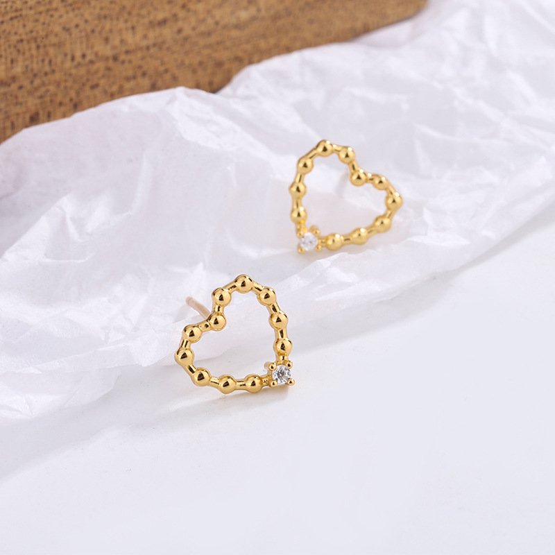 925 silver heart earrings