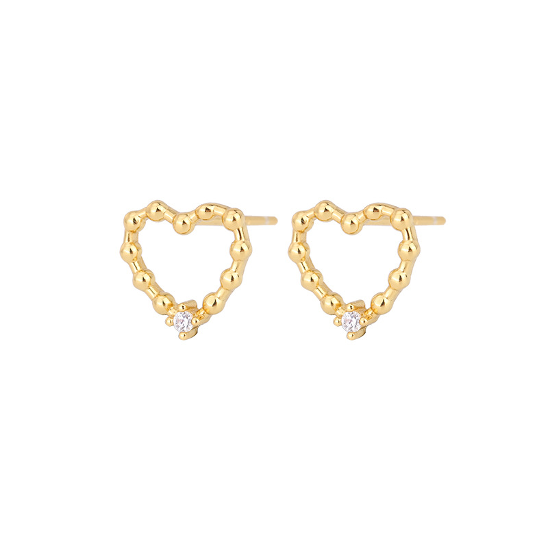 925 silver heart earrings