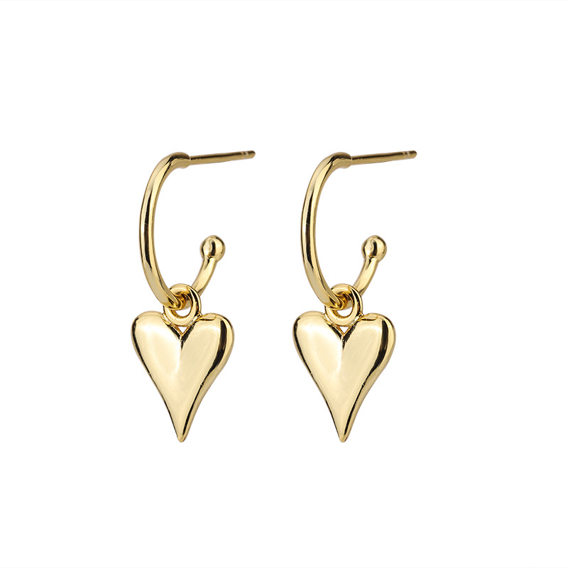 925 silver heart earrings