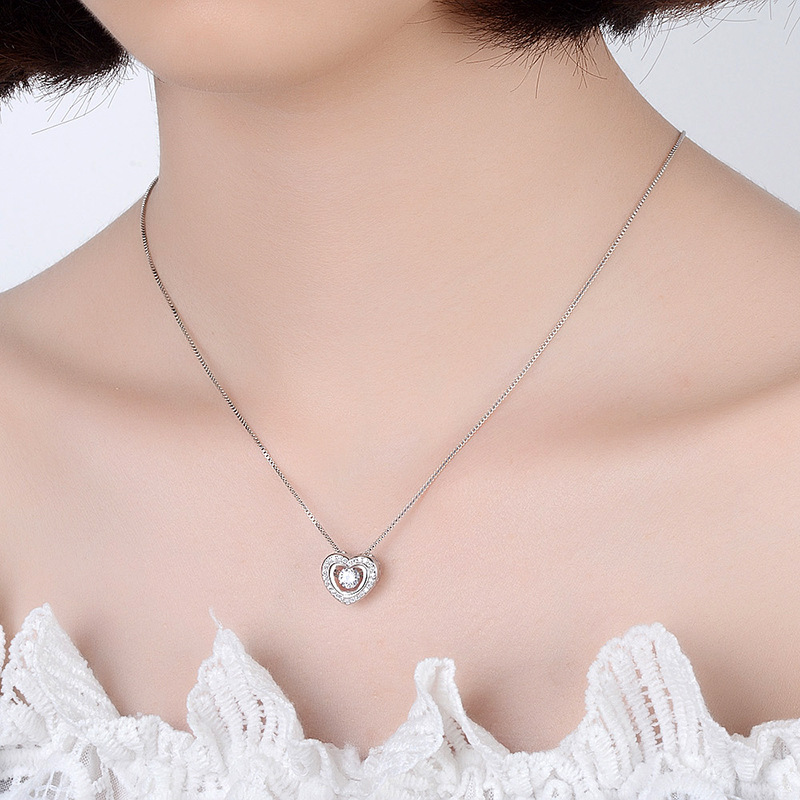 925 silver heart necklace