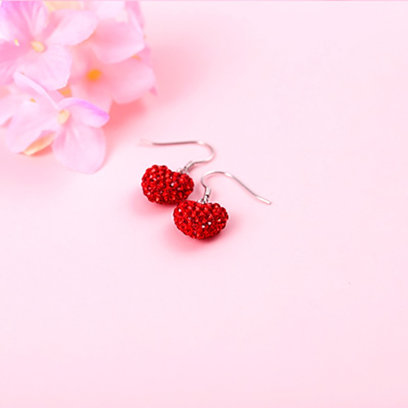 925 silver heart earrings