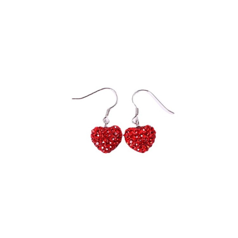 925 silver heart earrings