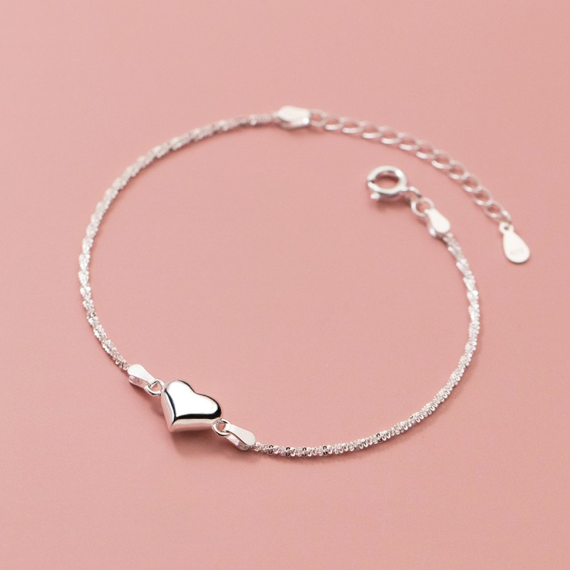 925 silver heart bracelet