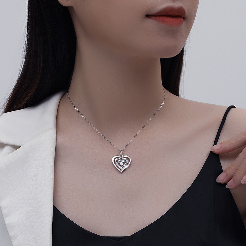 925 silver heart necklace