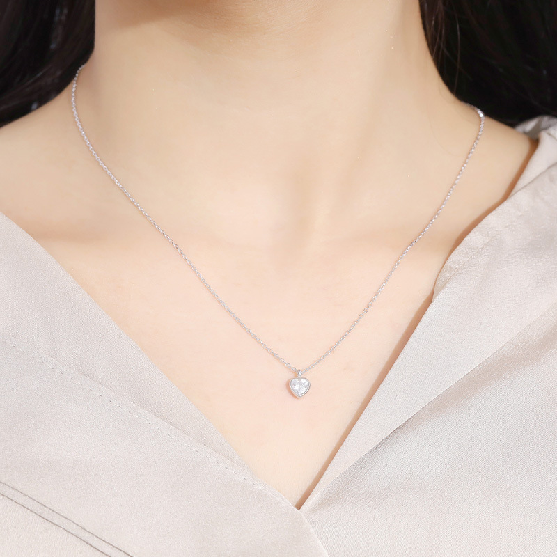 925 silver heart necklace