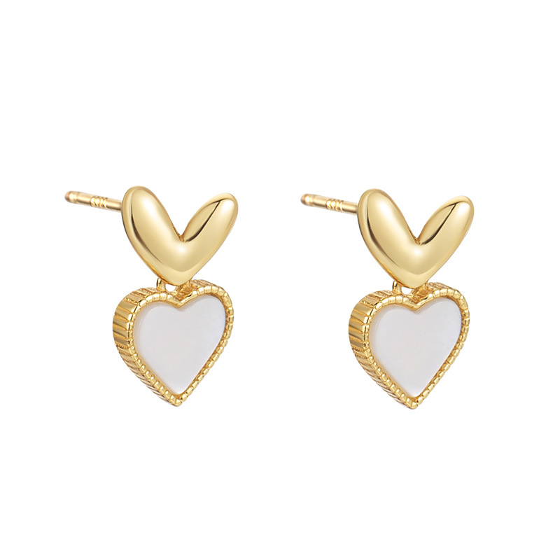 925 silver heart earrings