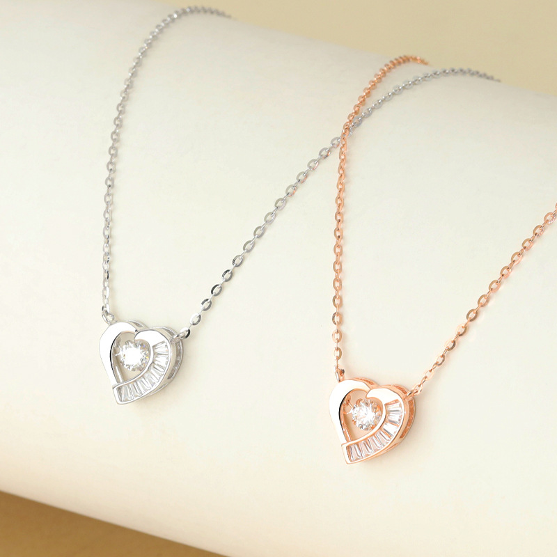 925 silver heart necklace