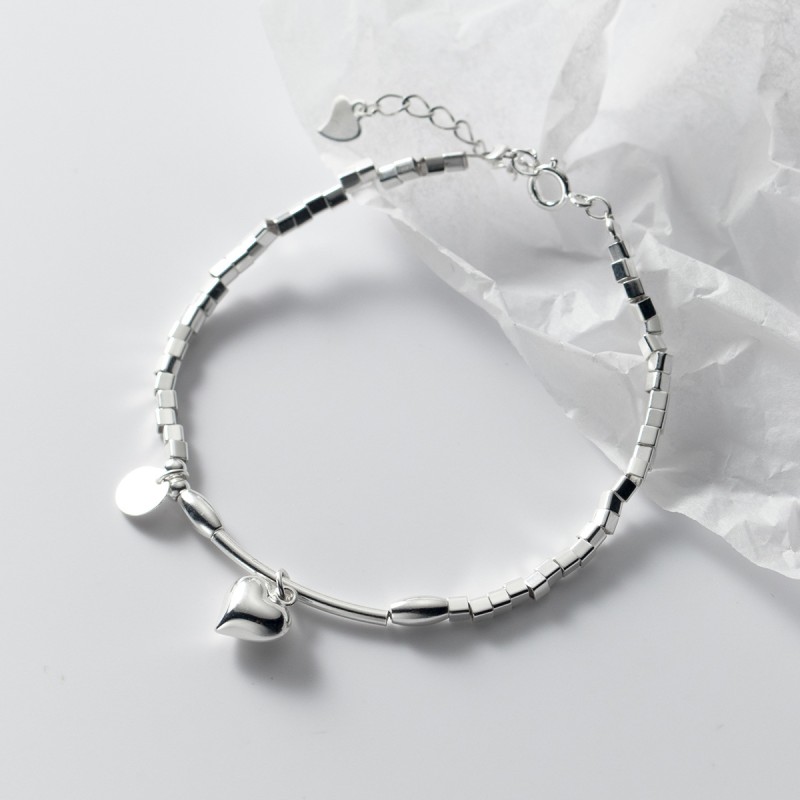 925 silver heart bracelet