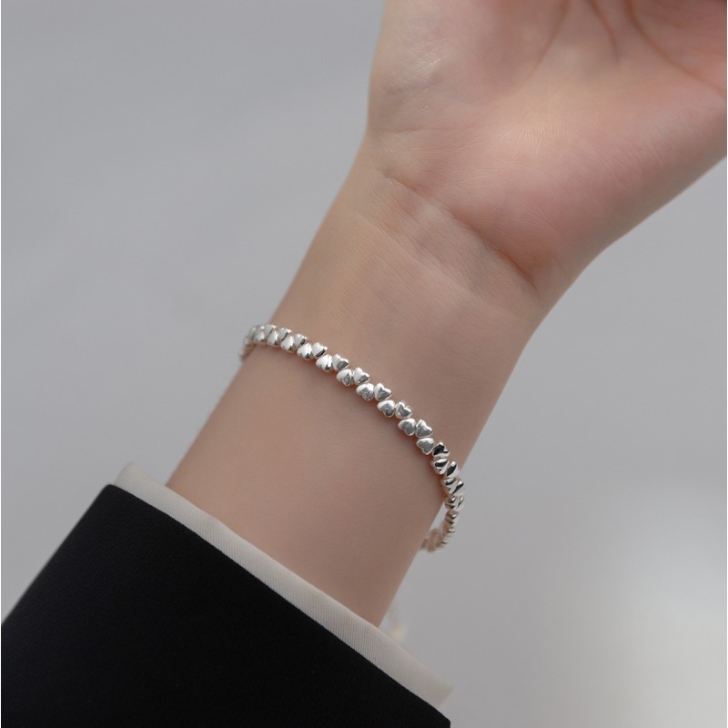 925 silver heart bracelet