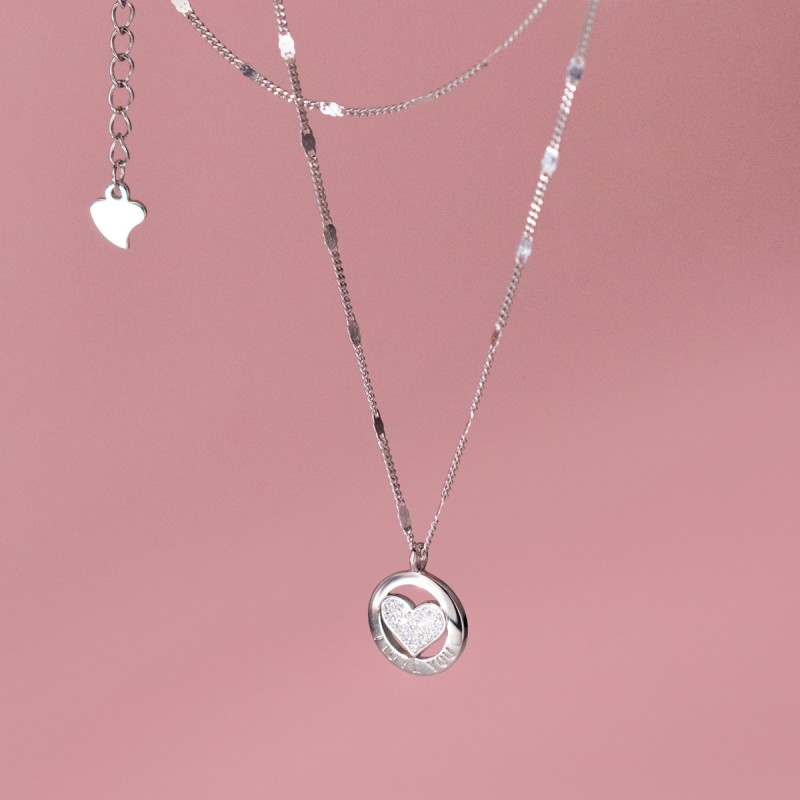 925 silver heart necklace