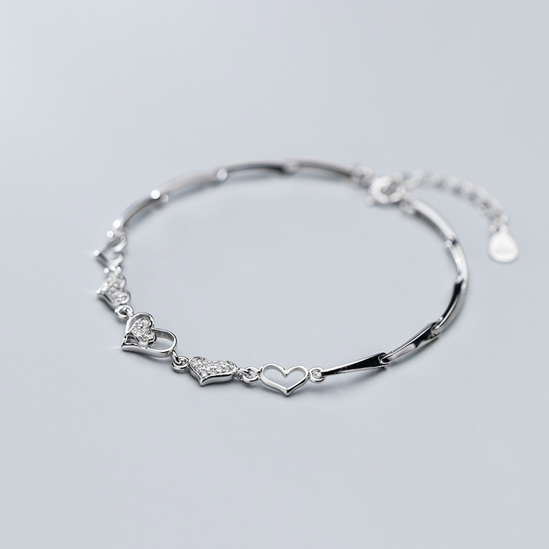 925 silver heart bracelet