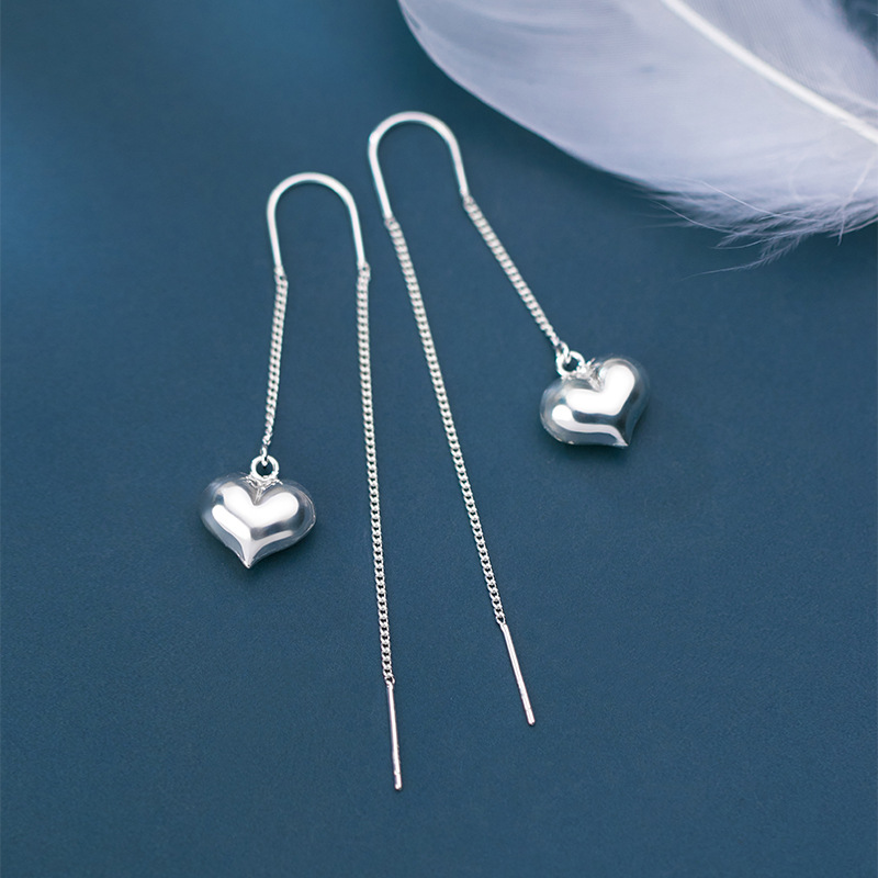 925 silver heart earrings