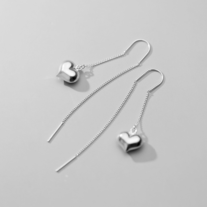 925 silver heart earrings