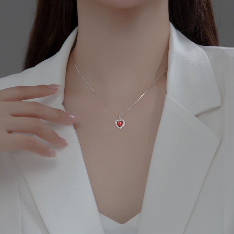 925 silver heart necklace