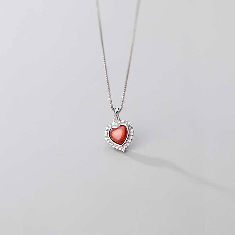 925 silver heart necklace