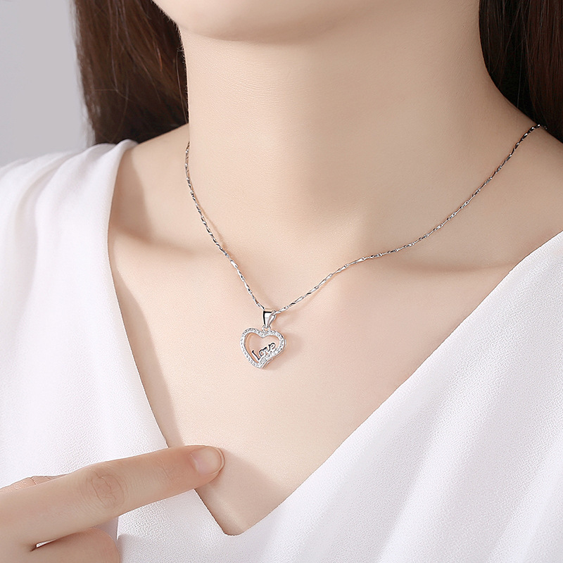 925 silver heart necklace