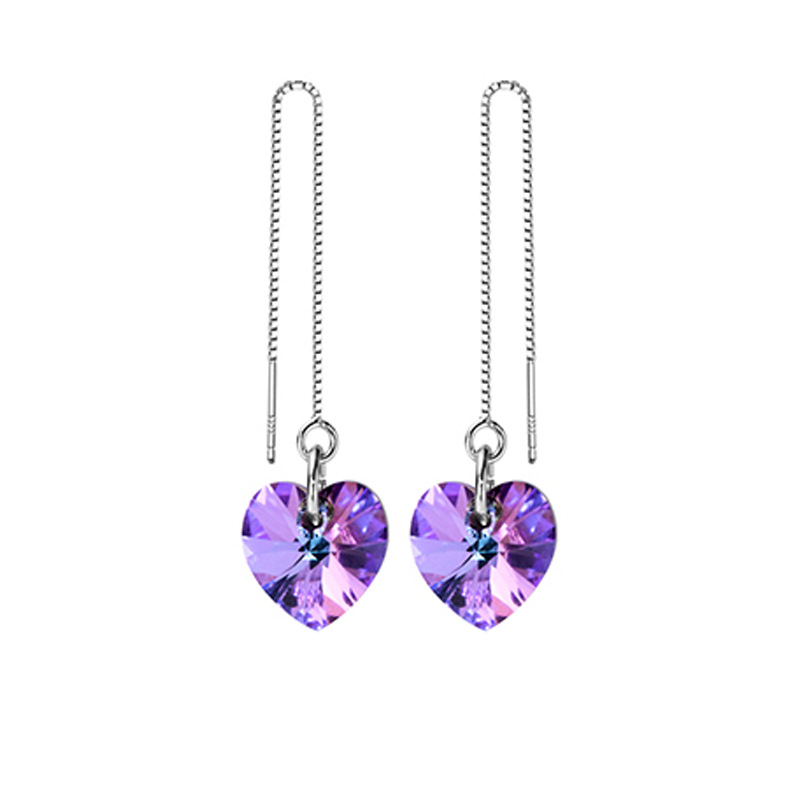 925 silver heart earrings