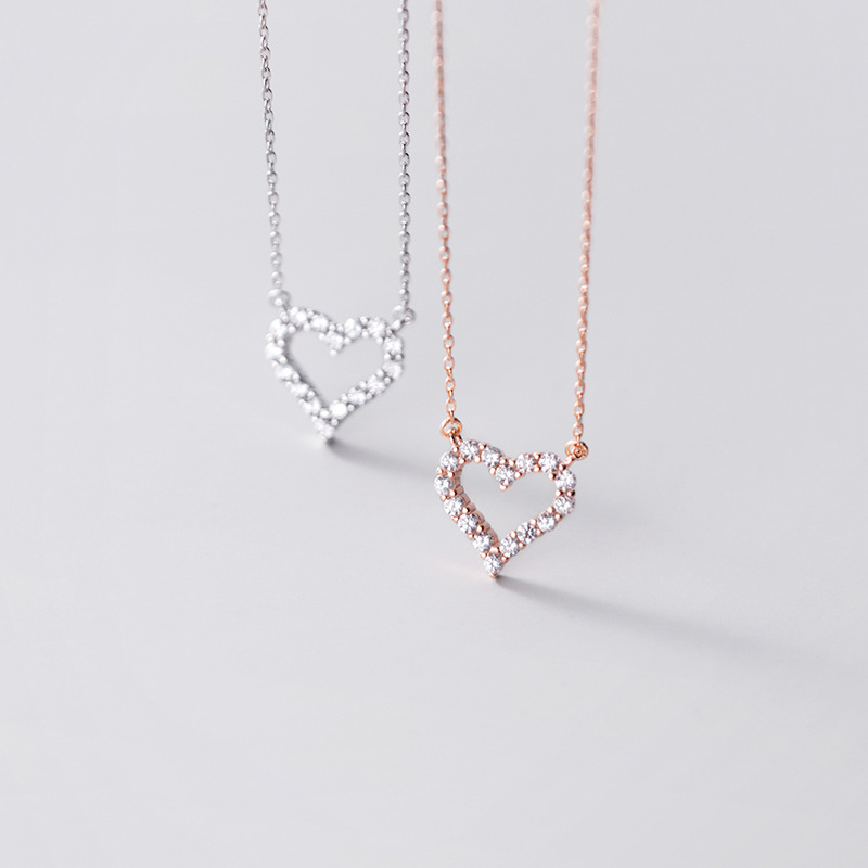 925 silver heart necklace