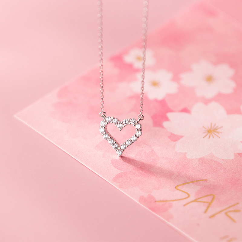 925 silver heart necklace