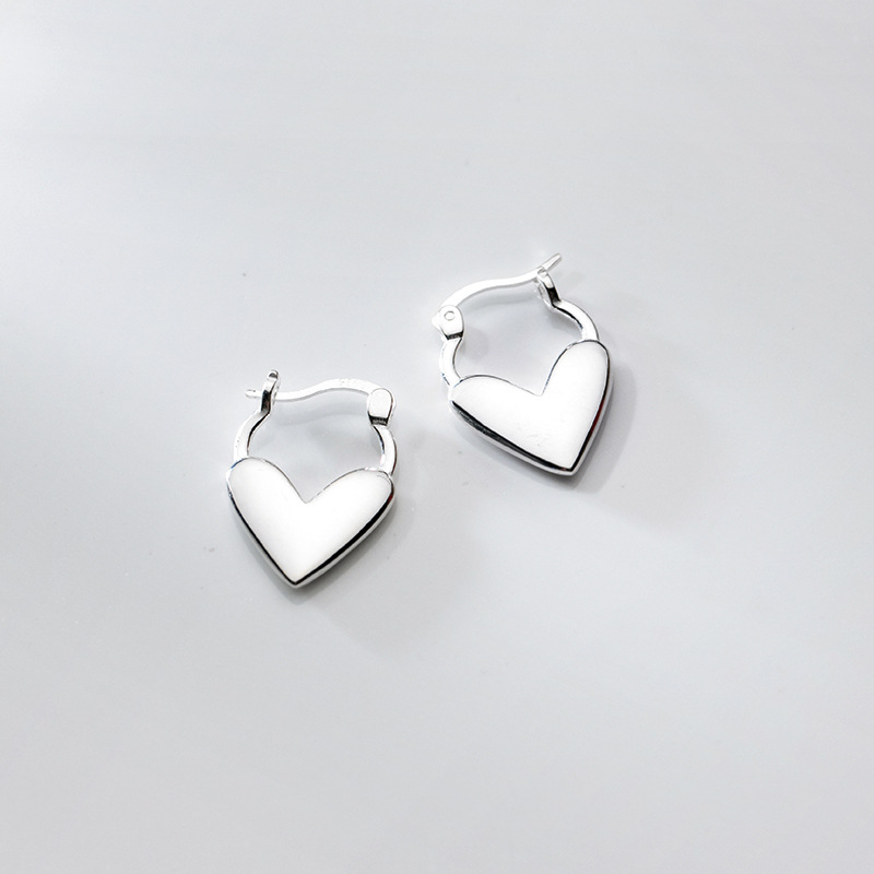 925 silver heart earrings