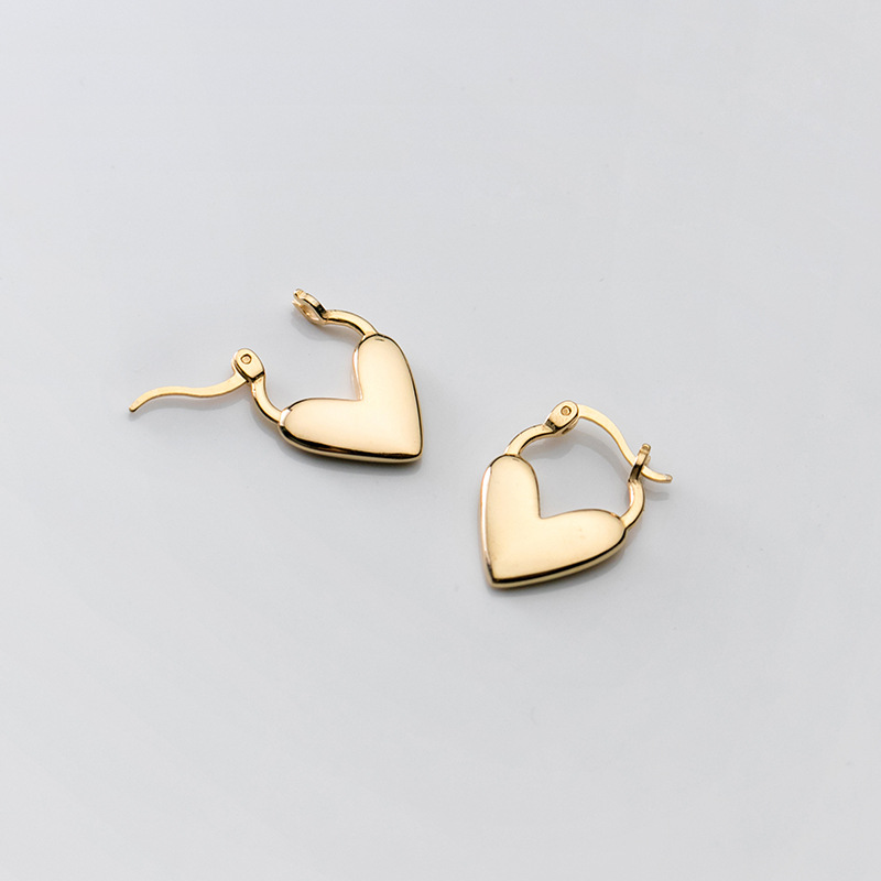 925 silver heart earrings