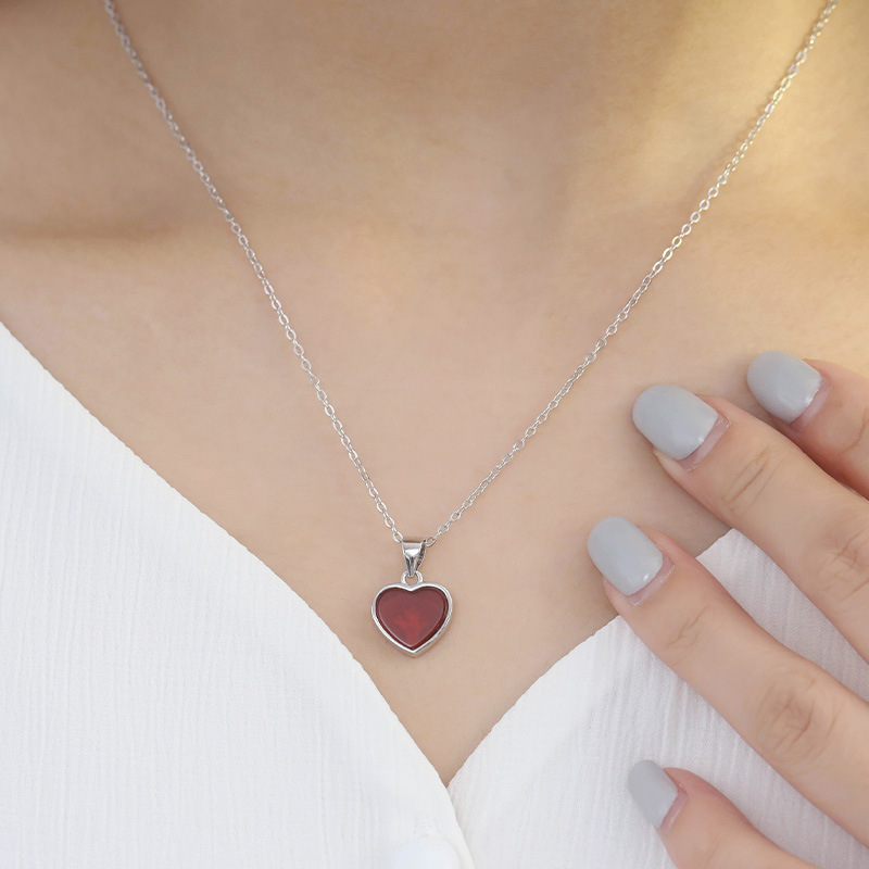 925 silver heart necklace