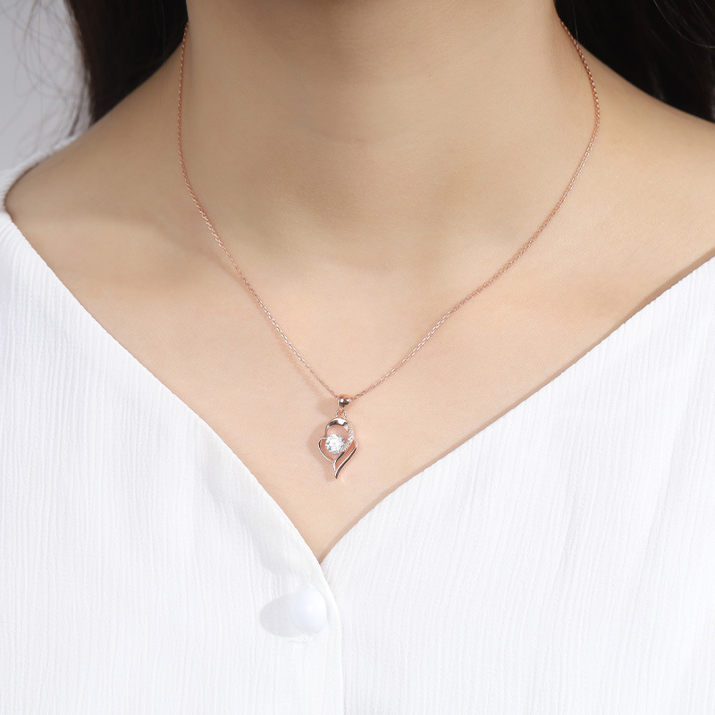 925 silver heart necklace