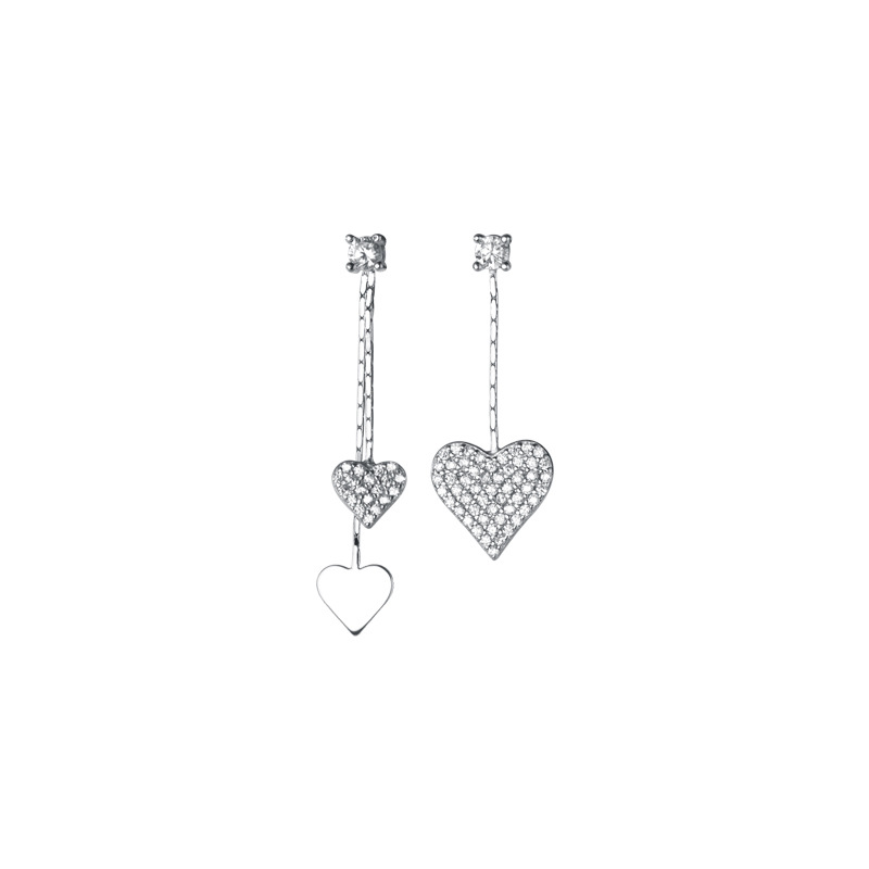 925 silver heart earrings