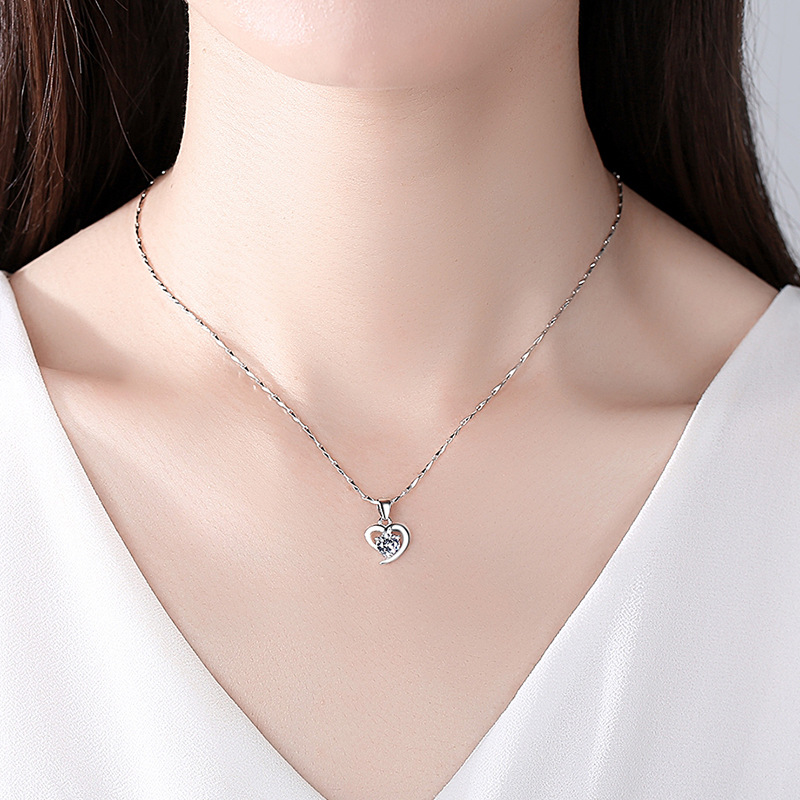 925 silver heart necklace