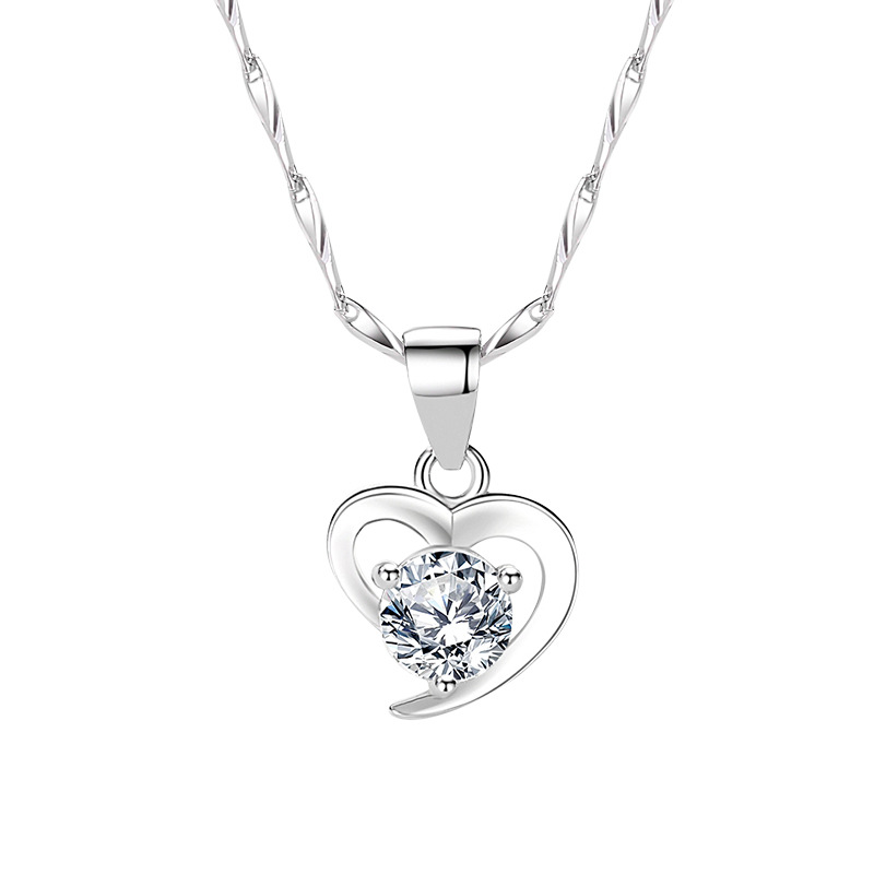 925 silver heart necklace