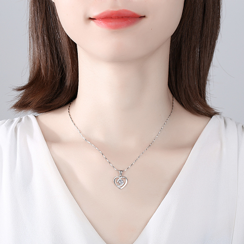 925 silver heart necklace