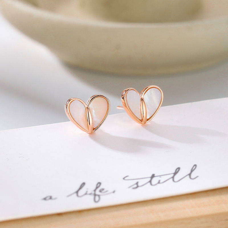 925 silver heart earrings