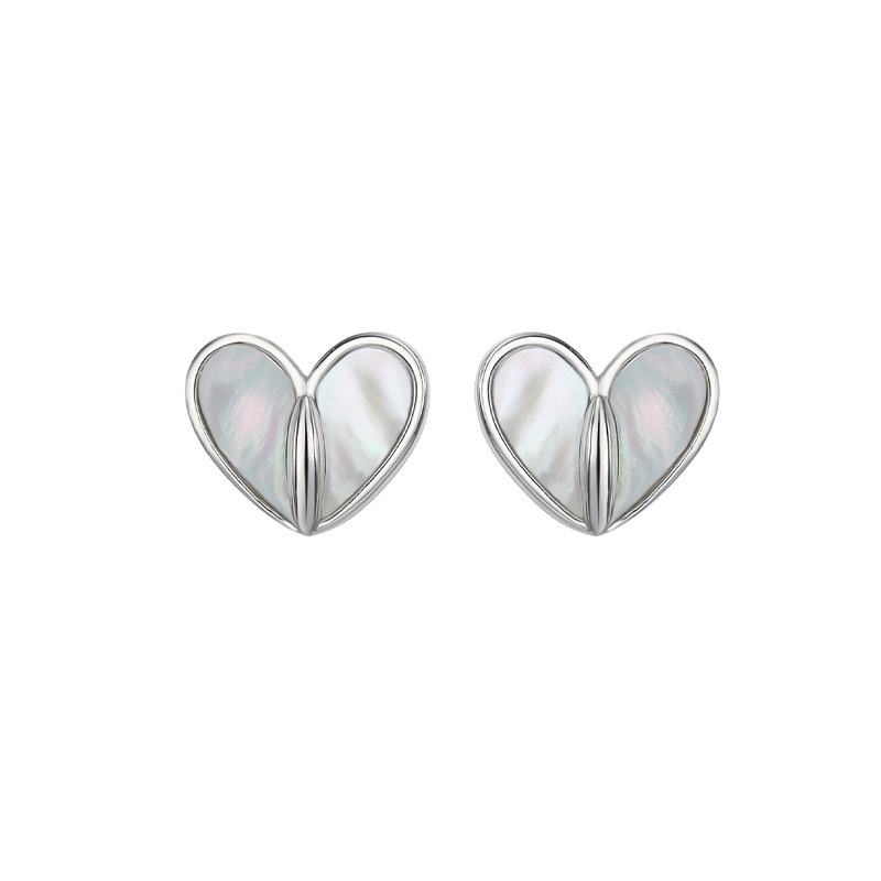 925 silver heart earrings