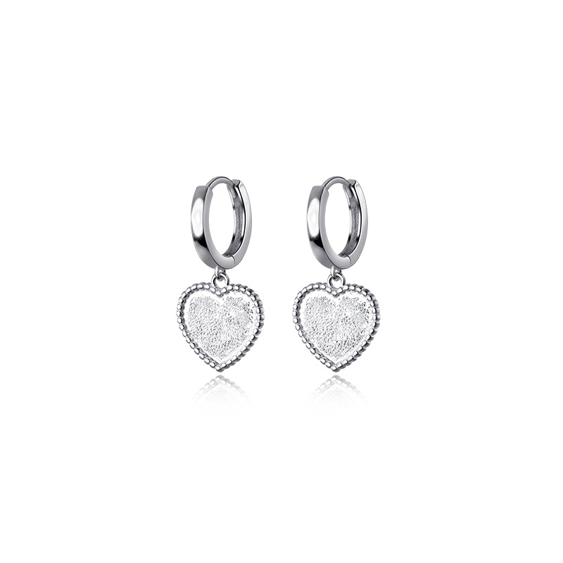 925 silver heart earrings