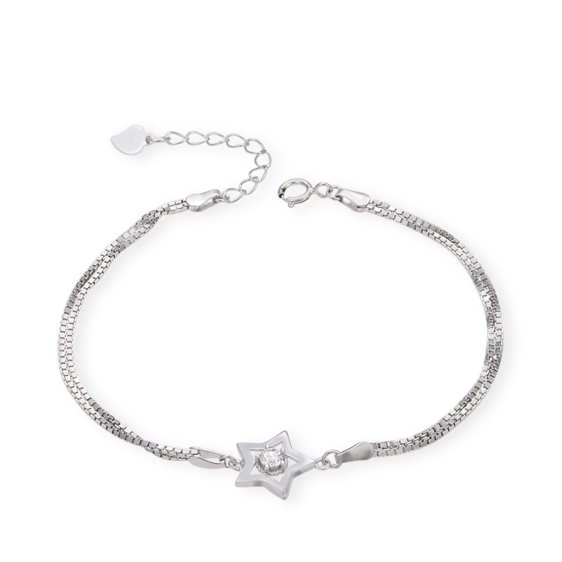 925 SILVER DOUBLE LAYER WOMEN BRACELET