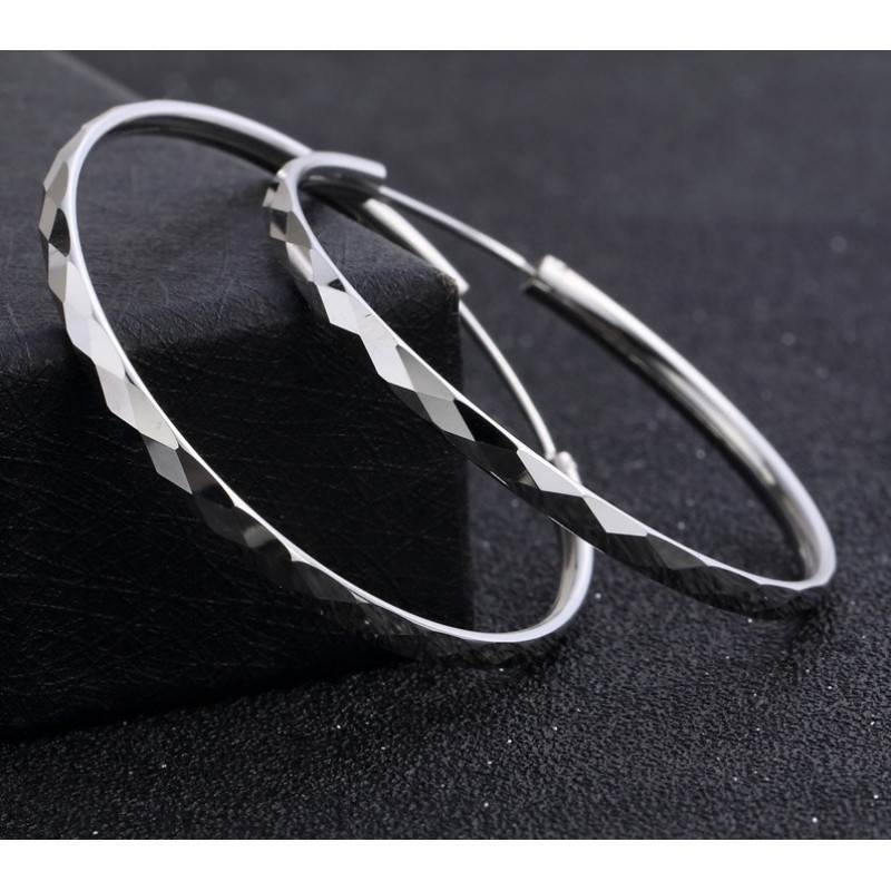 925 SILVER EARRINGS BIG HOOPS