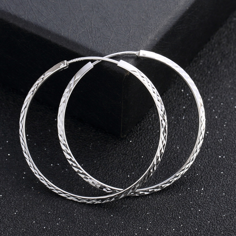 925 SILVER EARRINGS BIG HOOPS EARRINGS