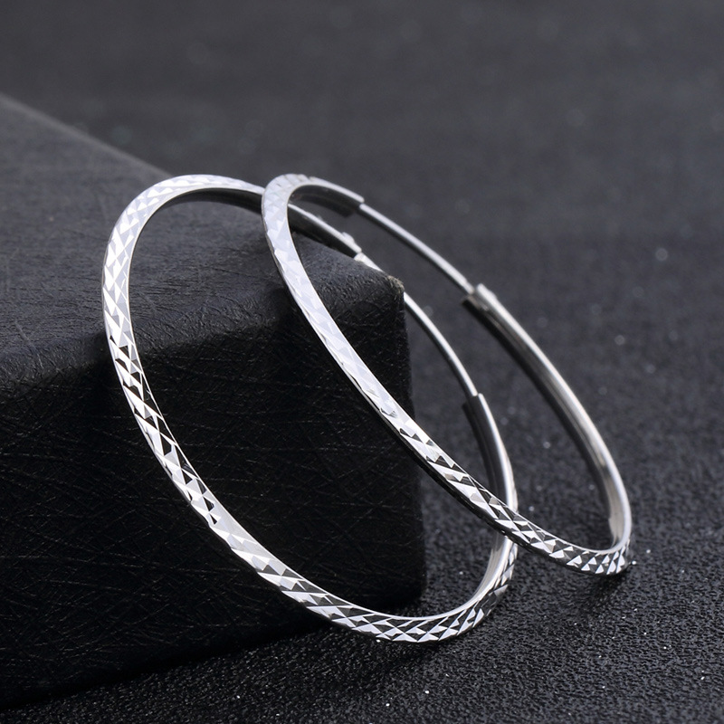 925 SILVER EARRINGS BIG HOOPS EARRINGS