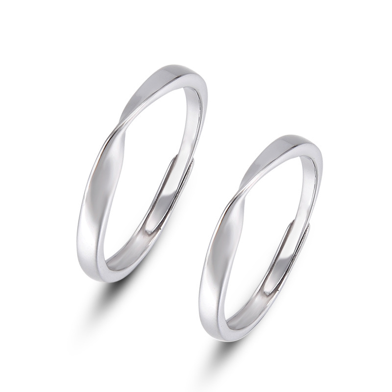 925 SILVER COUPLE RINGS SIZE ADJUSTABLE WOMEN RINGS