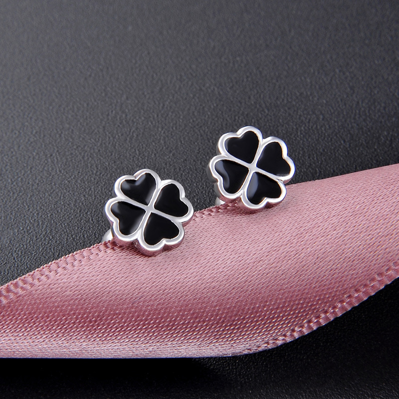 925 SILVER EARRINGS STUD WOMEN FOLOWER EARRINGS