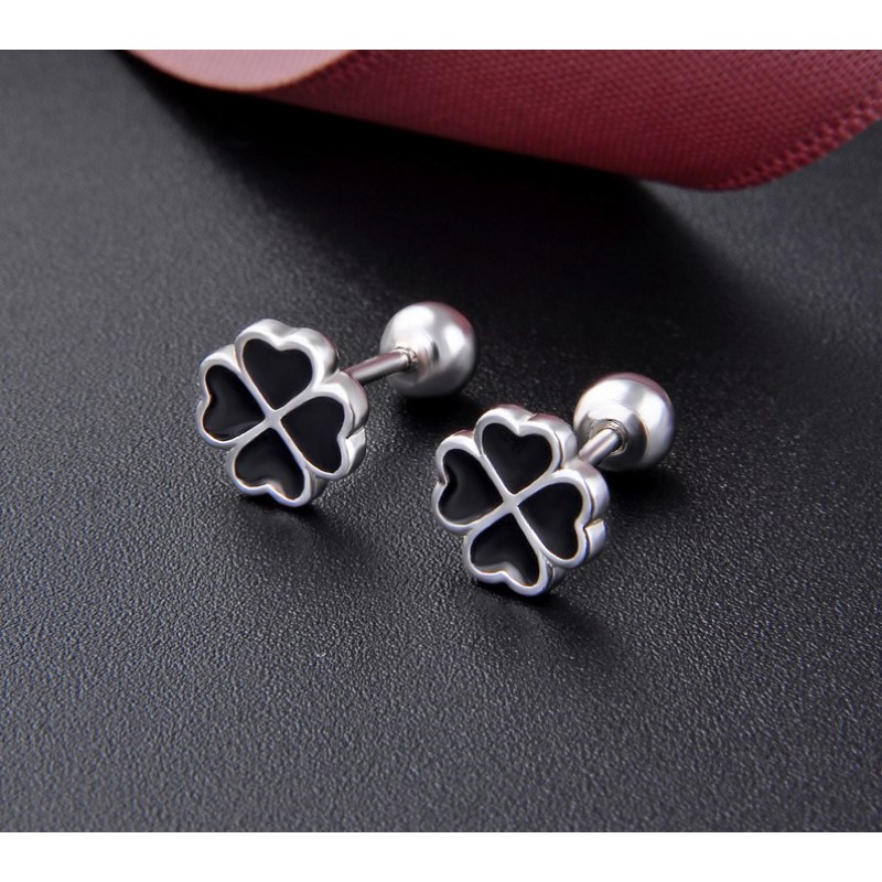 925 SILVER EARRINGS STUD WOMEN FOLOWER EARRINGS