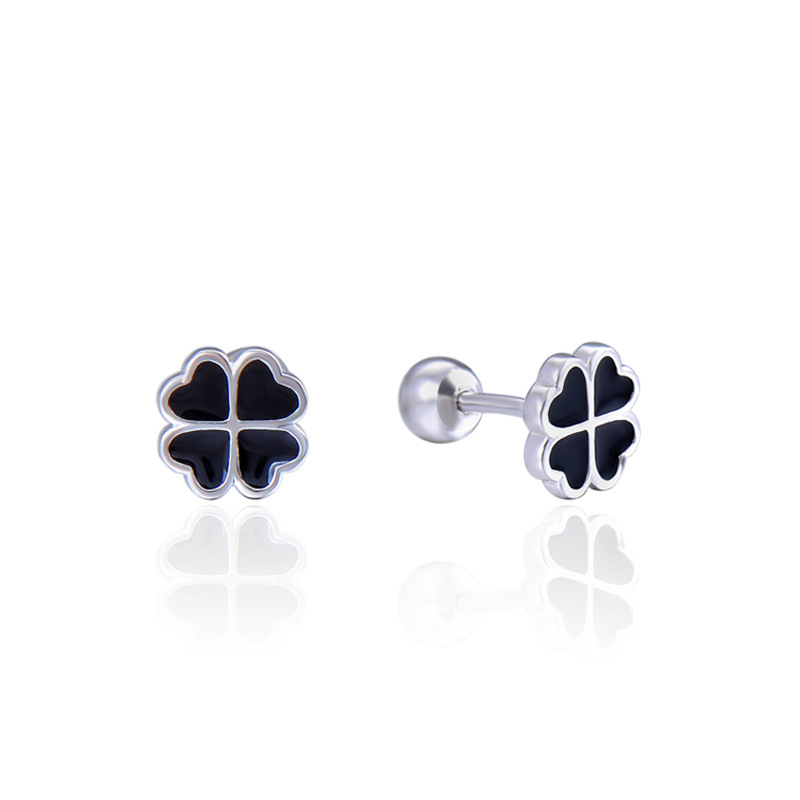 925 SILVER EARRINGS STUD WOMEN FOLOWER EARRINGS