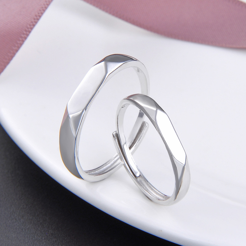 925 SILVER COUPLE RINGS SIZE ADJUSTABLE