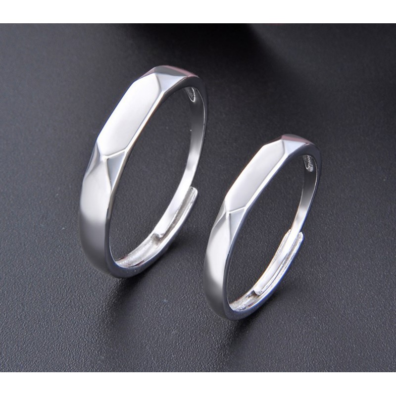 925 SILVER COUPLE RINGS SIZE ADJUSTABLE