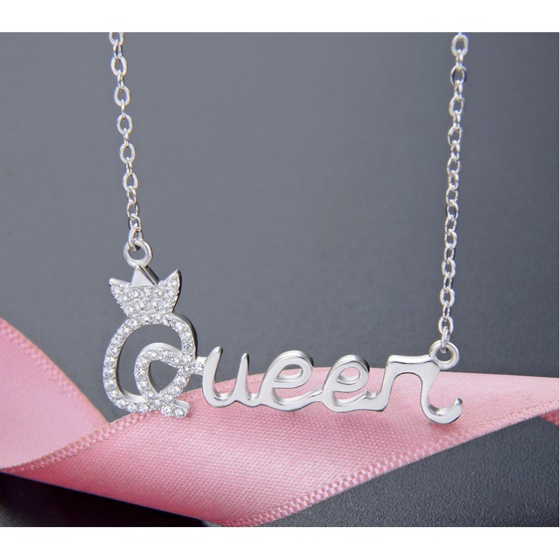 QUEEN Alphabet necklace 925 silver pendant