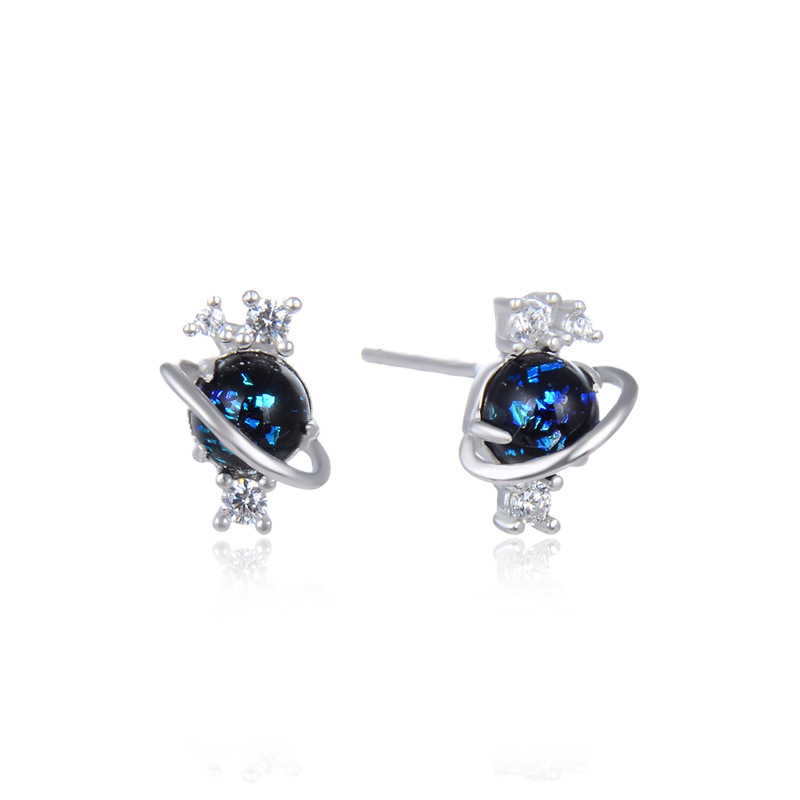 925 SILVER PLANET EARRINGS STUDS