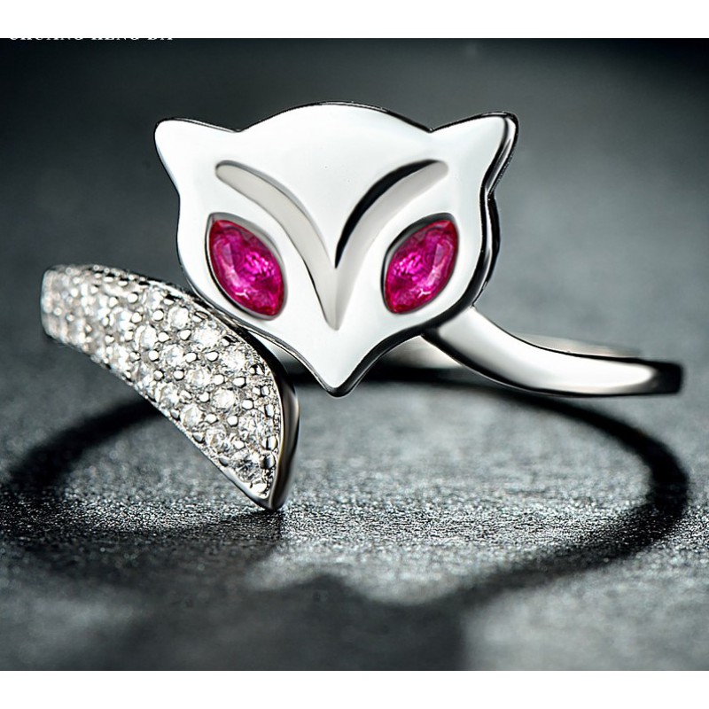 fashion women ring 925 silver fox ring